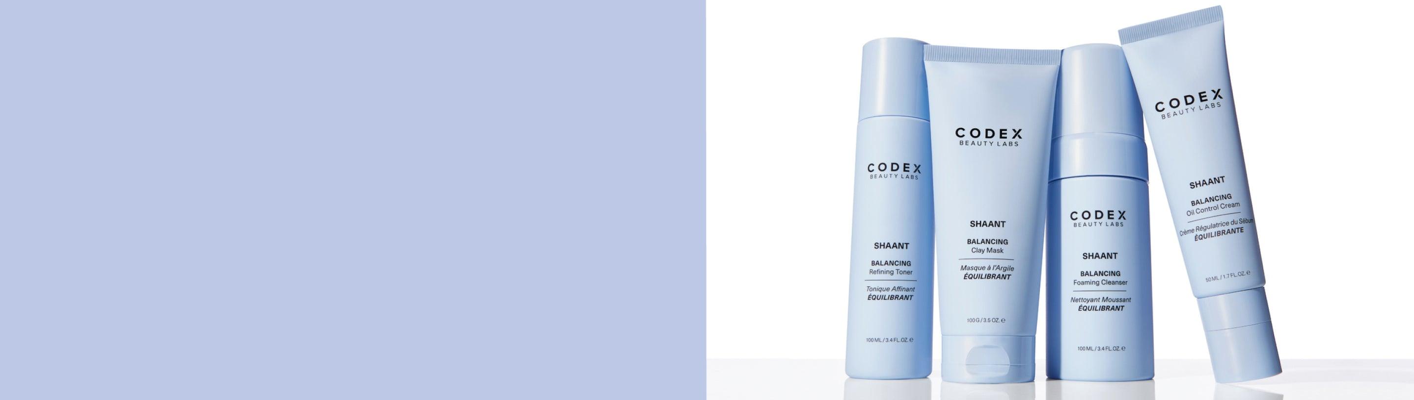 Codex Labs Shaant products on a white background.