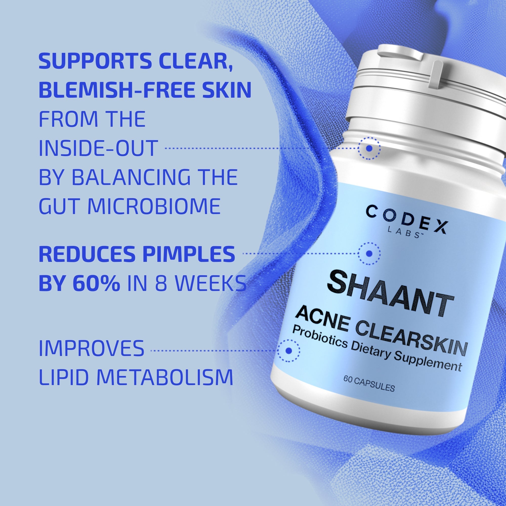 Shaant ClearSkin Probiotic Supplement 2.0