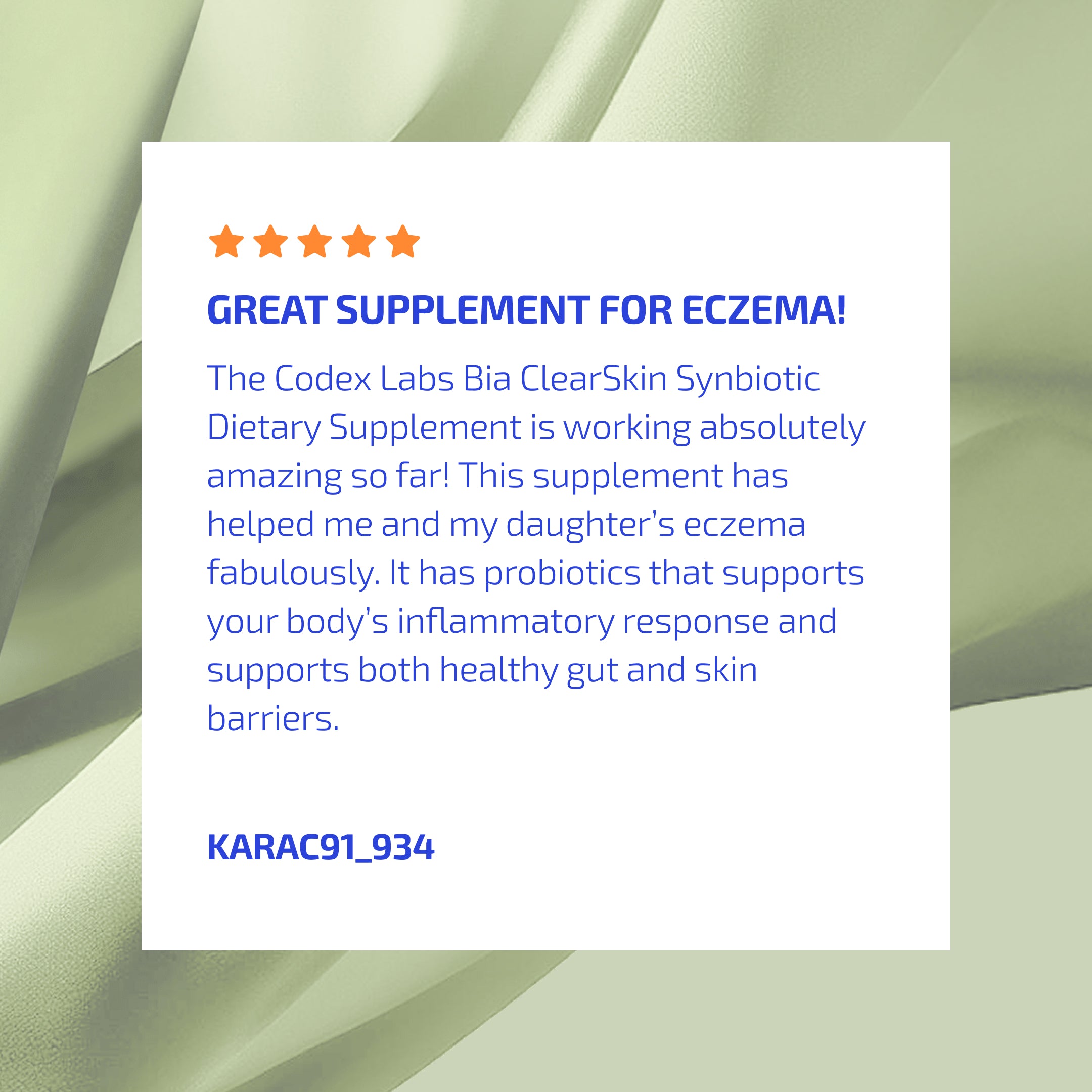 Clear Skin Synbiotic Supplement for Eczema-Prone Skin – 30 Capsules (Age: 12+)