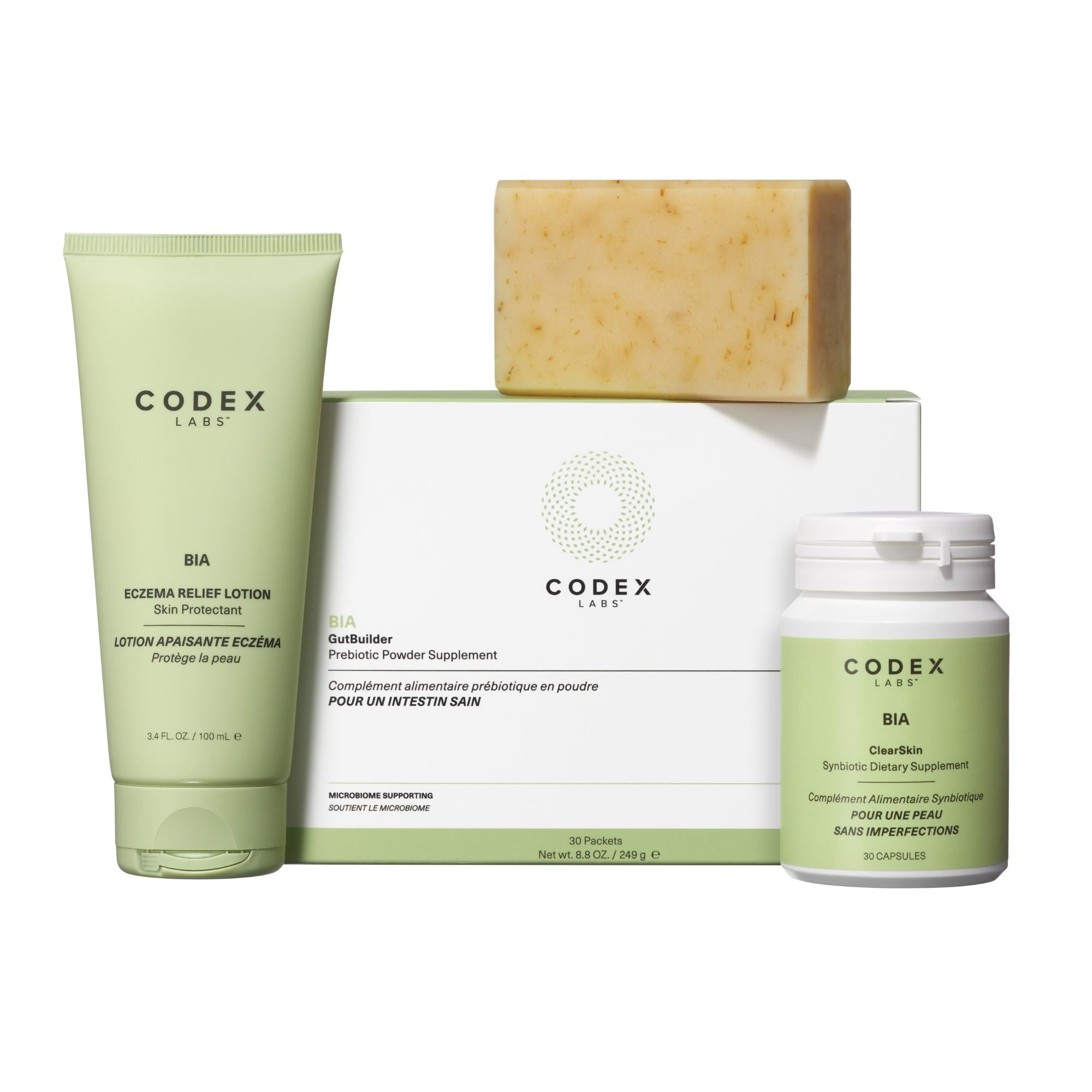 Teen & Adult Eczema Relief - Gut Barrier Bundle: Soap, Lotion, Prebiotics & Probiotics (Age: 12+)