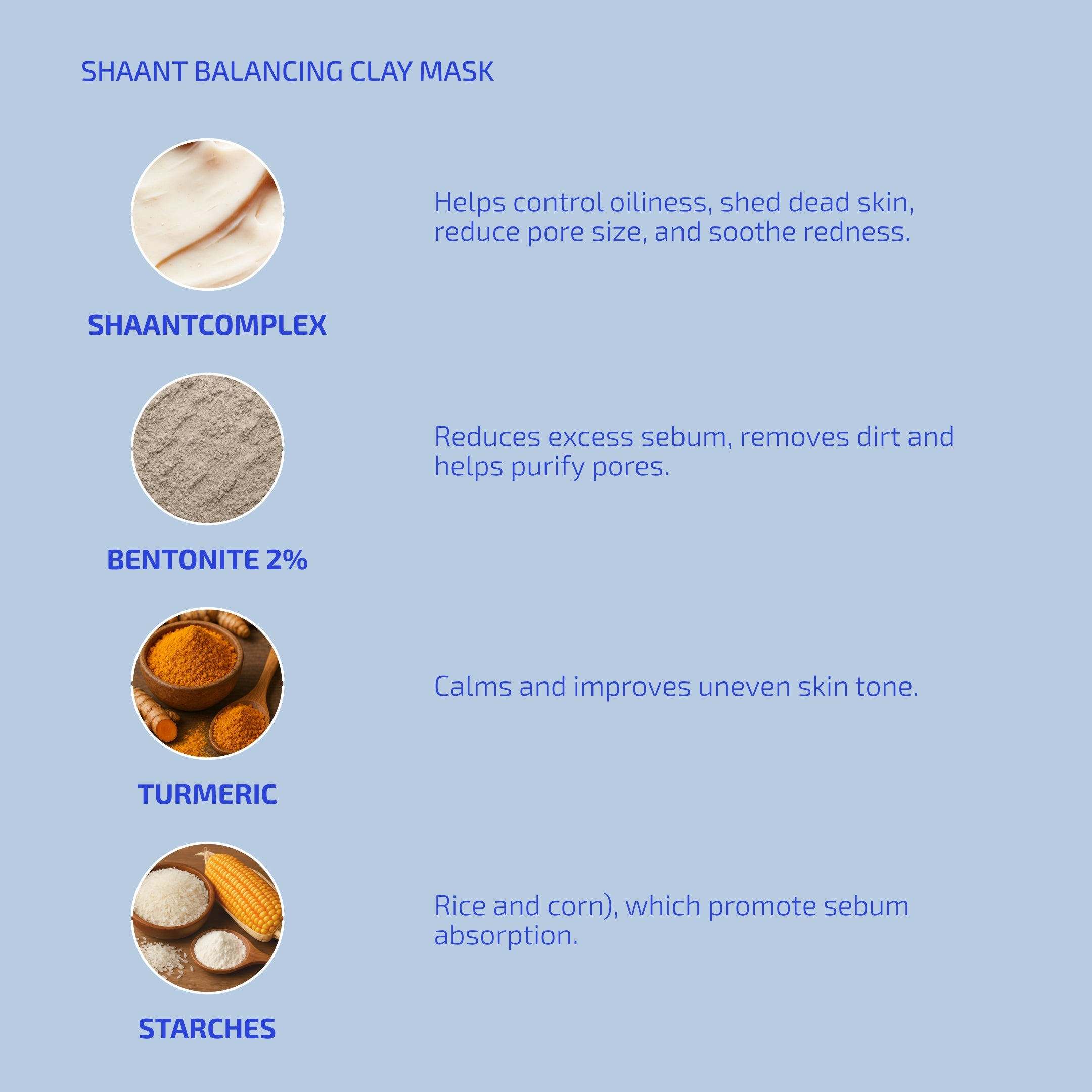 Balancing Clay Mask for Oily & Acne-Prone Skin – SHAANT 100 gm