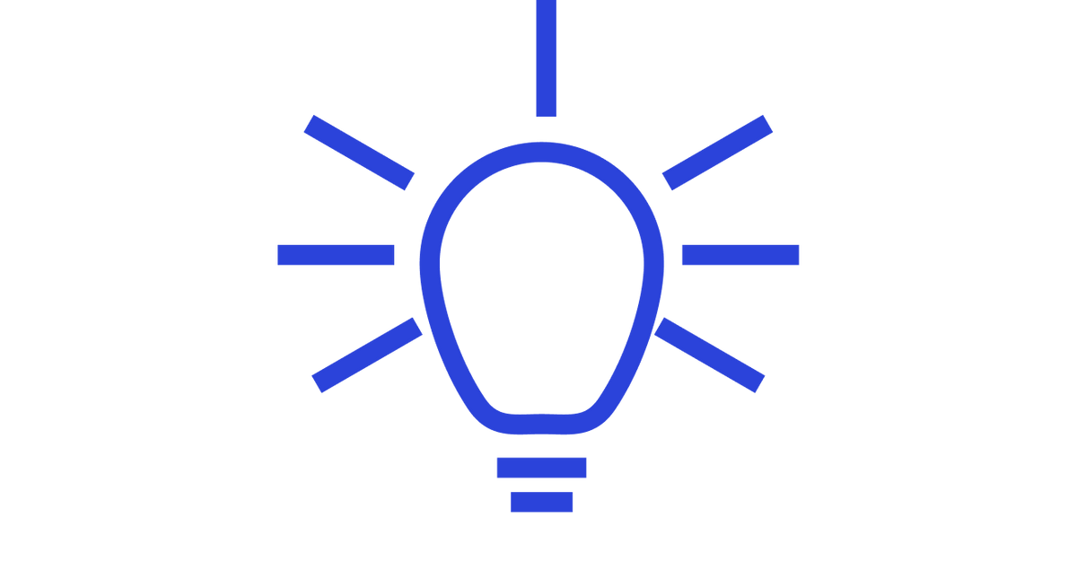 Icon of a light bulb