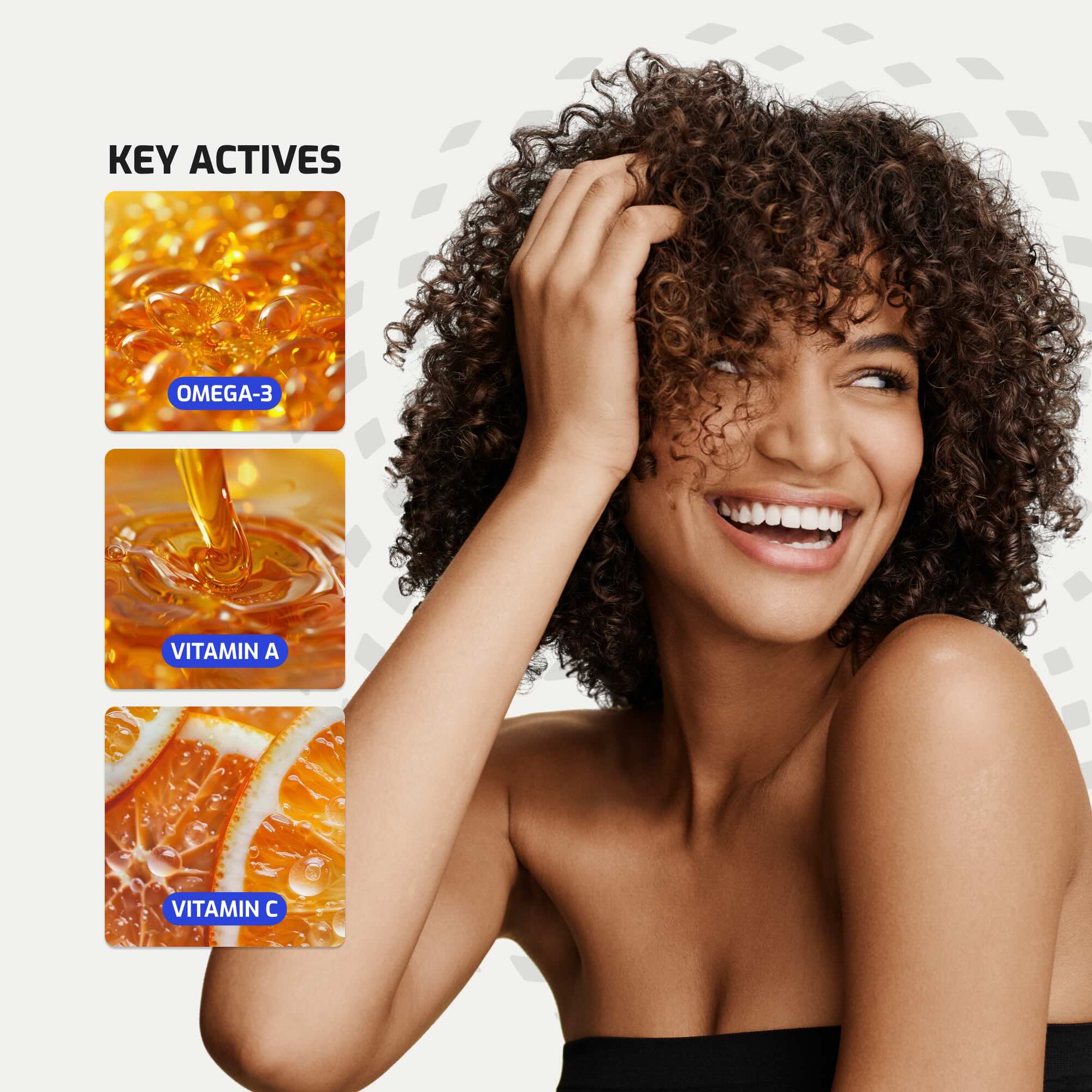 Bia Facial Oil key actives infographic.